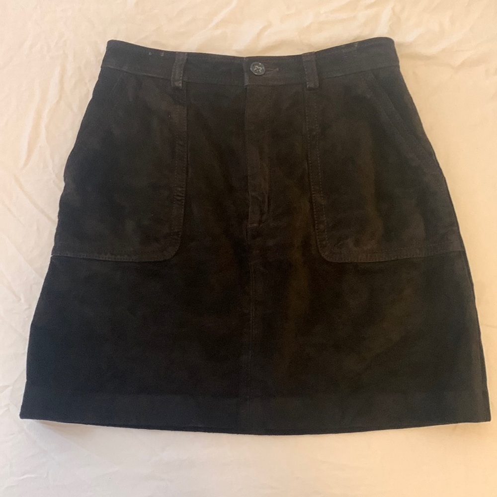 Banana Republic Black suede skirt